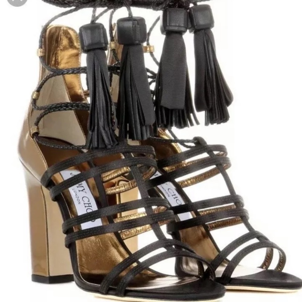 Jimmy Choo lace strappy sandals 40
